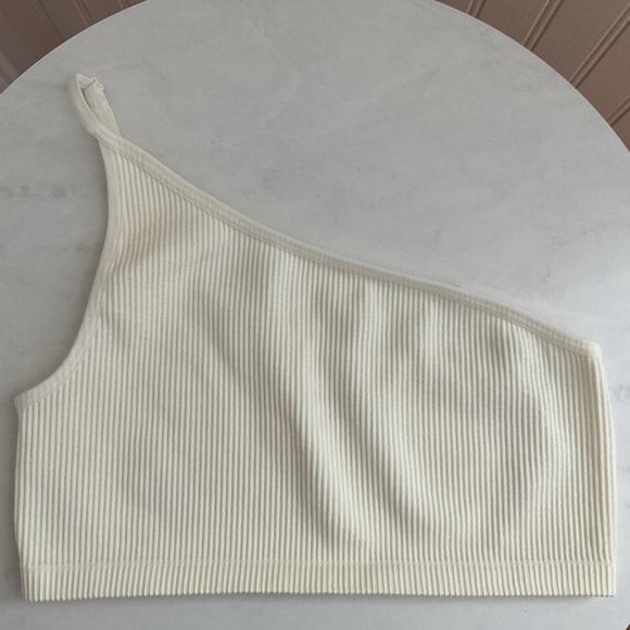 UO Out From Under One Shoulder Ribbed Bra Top - Picture 2 of 6